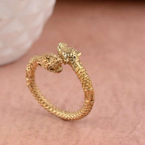 Gold leopard ring, Panther ring, Boho jewelry, Wild animal ring, Unisex ring, Minimalist ring, Unique jewelry, Midi ring, Handmade jewelry