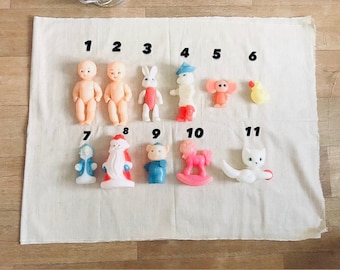Vintage cute plastic toys, plastic, children&#39;s toys, ussr, children&#39;s room decor, vintage