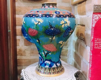 中国の七宝花瓶 19世紀 大型七宝花瓶 19世紀 - Etsy 日本