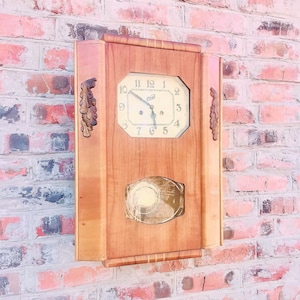 Mechanical handing clock OCHZ. Sovirt wall clock.Vintage pendulum Wall Clock OCHZ