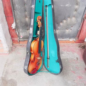 Old Violin - Vintage Original Violin - Musical Instrument - Brown Wooden Violin - Rare Authentic Violin - Collectible