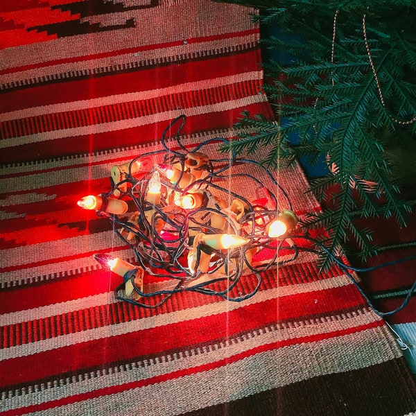 Guirlande URSS Guirlande vintage des années 1960 pour le sapin de Noël Lumières électriques sur l’arbre Ornement des lumières de Noël soviétique, arbre de Noël