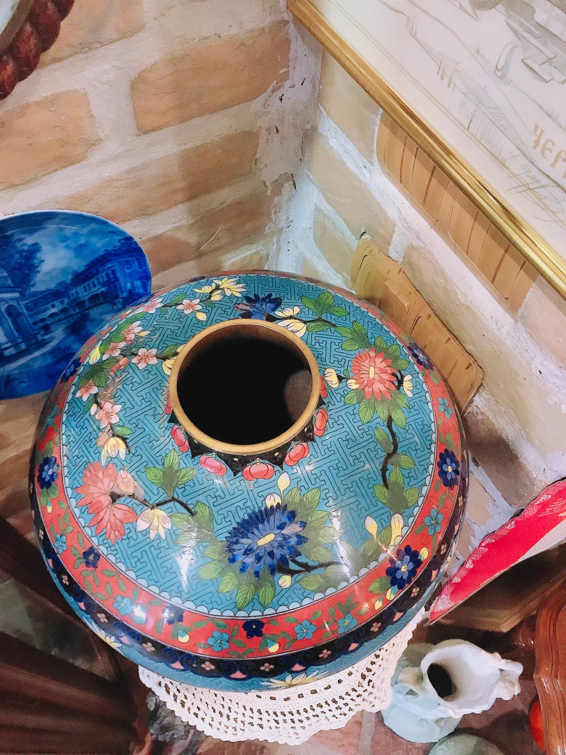 中国の七宝花瓶 19世紀 大型七宝花瓶 19世紀 - Etsy 日本