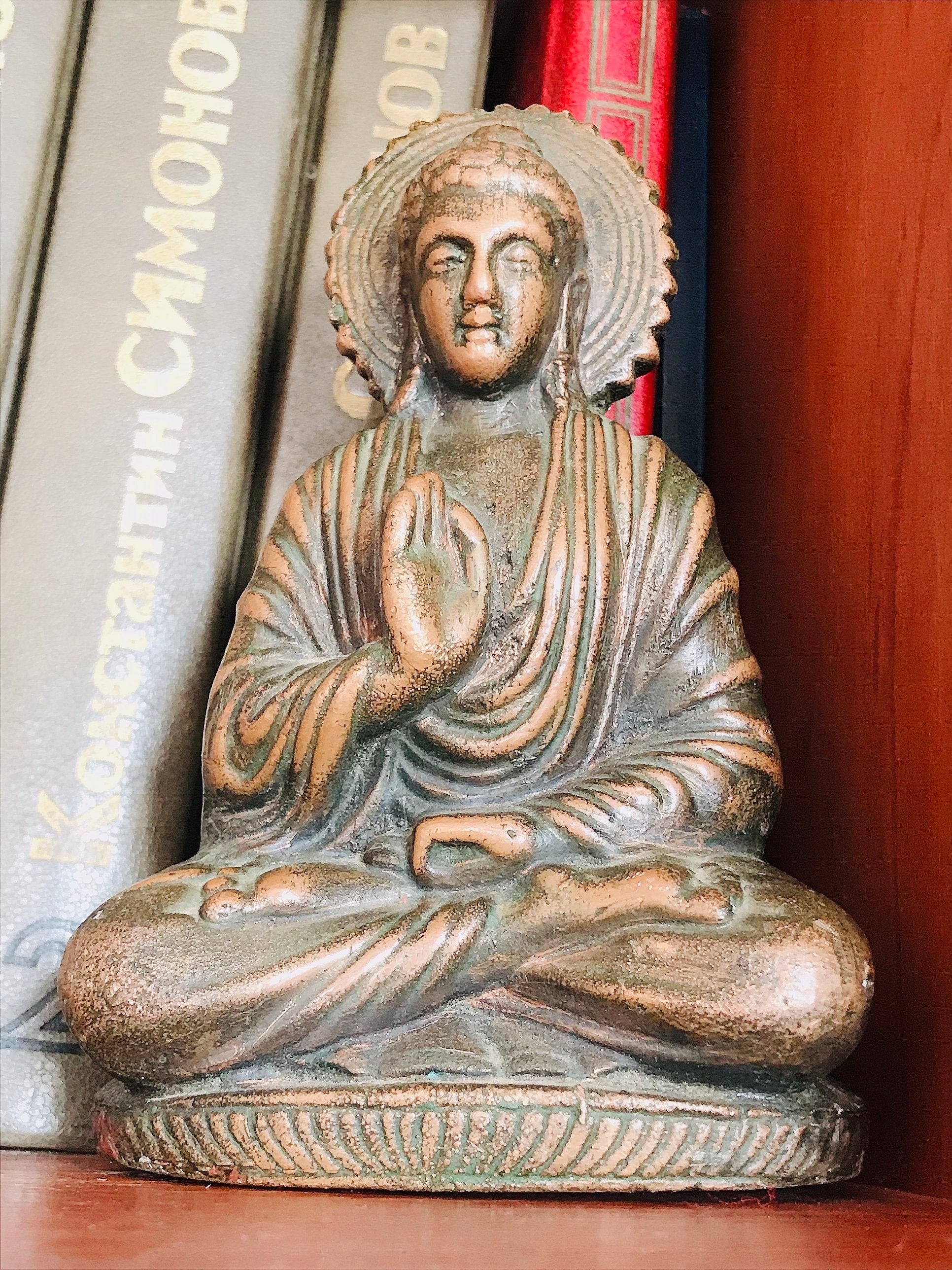 古代中国の純青銅仏像、純粋な手作り、鮮やかで絶妙な装飾品