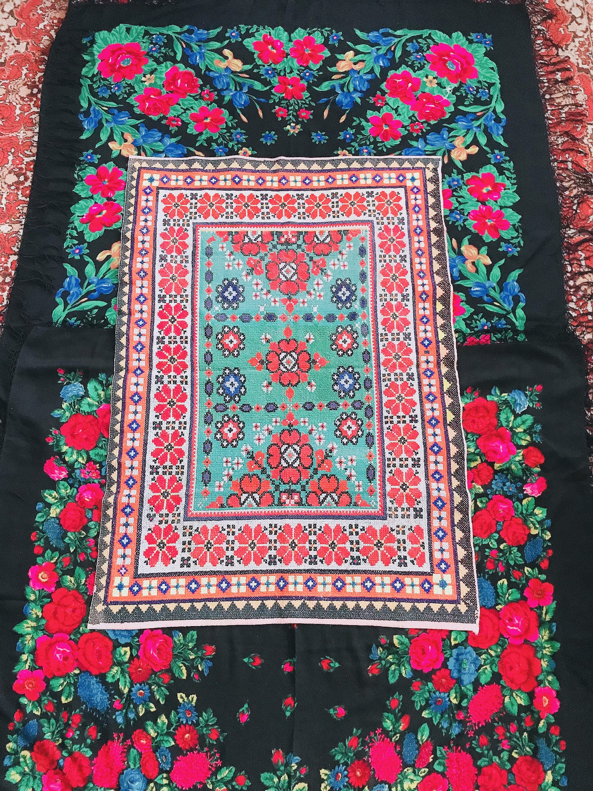 Soviet Carpet Rug Runner Ribbon Antique Home Decor Vintage Retro ...