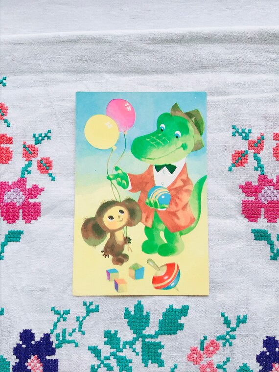 ヴィンテージ チェブラーシュカ バッジ4個セット レトロ