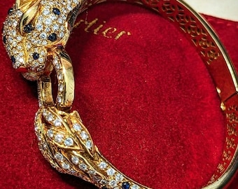 本物のヴィンテージ 18K ゴールド カルティエ ブレスレット