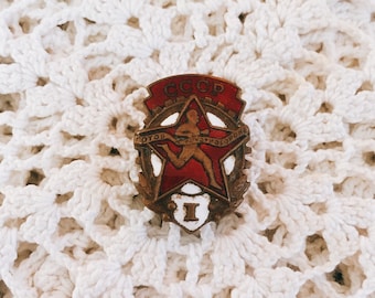 distintivo Pronto para trabalho e defesa. URSS, peitoral do distintivo da URSS. Veteranos, presente para ele. Ícone