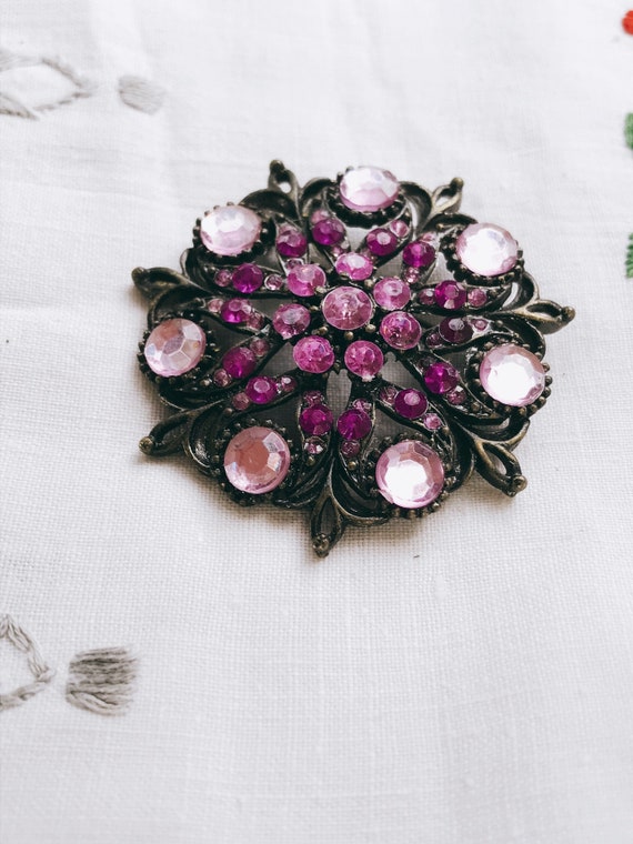 Antique vintage brooch USSR Jewelry. Bijouterie. … - image 4