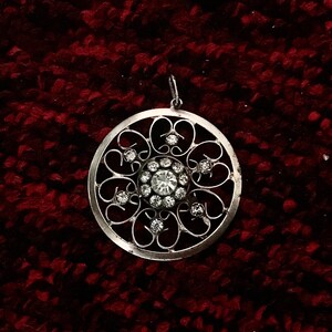 Pendentif c cristal argent 875 pr. Pendentif femme ssr, chaîne, rareté, argent, un beau pendentif