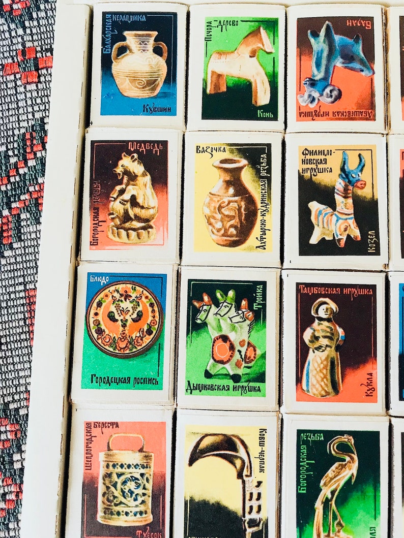 Matchboxes Russian Collection Very Rare Soviet Large Set of 28 Boxes of Soviet Matches