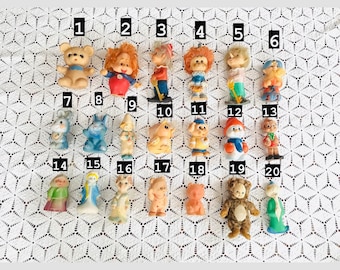 Vintage cute rubber toys, rubber, children&#39;s toys squeakers, USSR, children&#39;s room decor, vintage