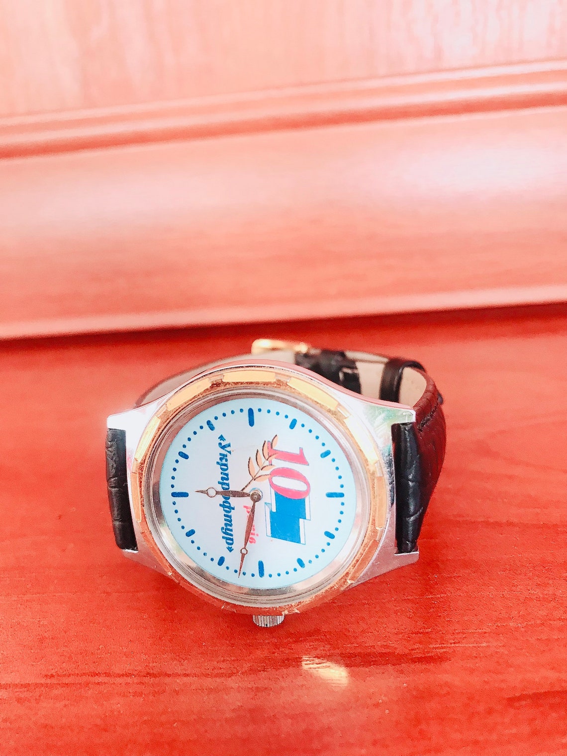 Men's watch 10 years Ukrproftur premium, Vintage wristwatch, vintage watch, USSR, foto 4 di 5