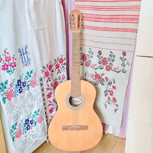 Vintage Guitar USSR RENOME, Classical Guitar, Wooden Guitar, Old Musical Instrument, Retro Wooden Instrument, Vintage Acoustic Guitar, Gift