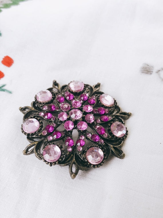 Antique vintage brooch USSR Jewelry. Bijouterie. … - image 5