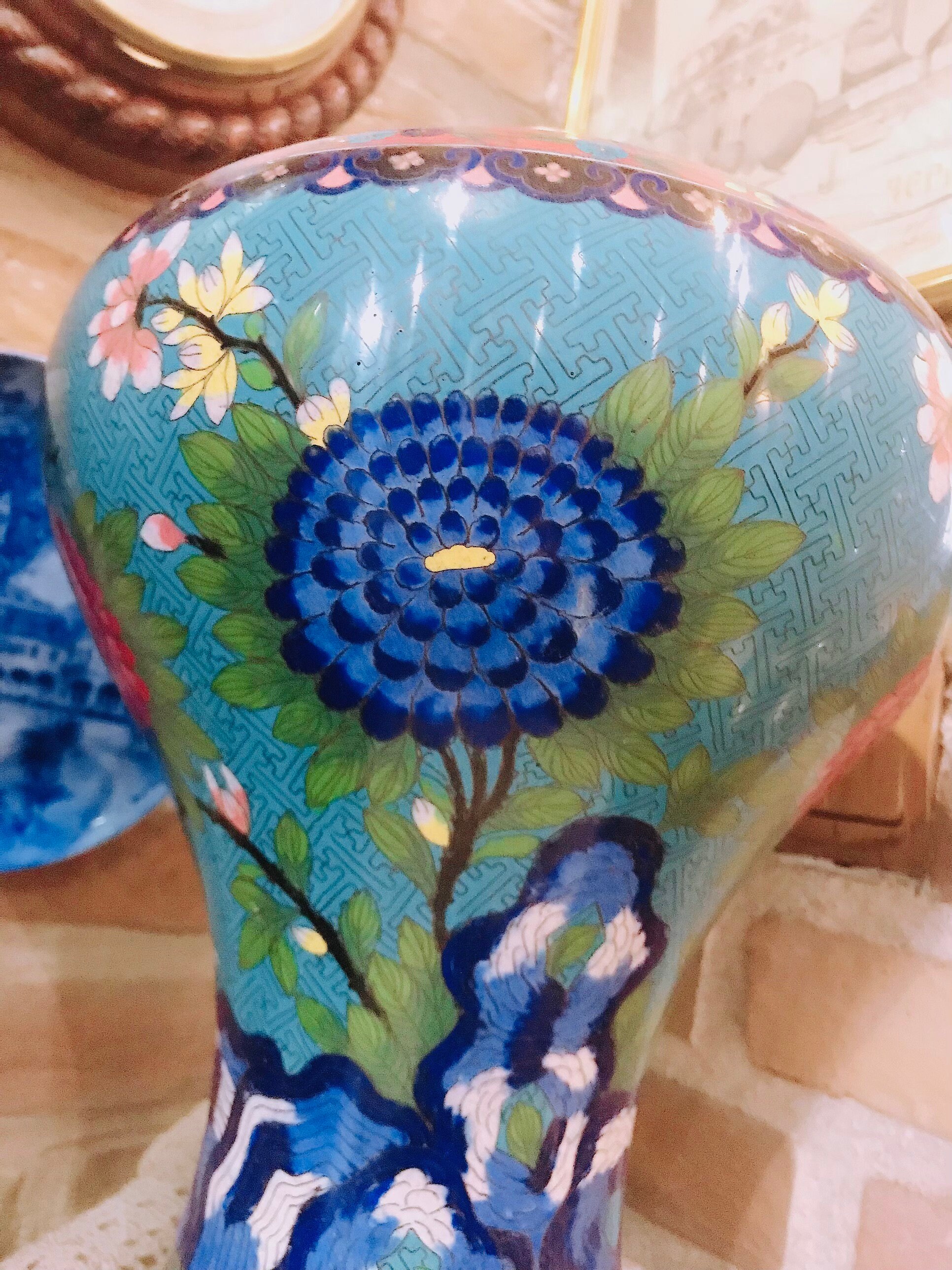中国の七宝花瓶 19世紀 大型七宝花瓶 19世紀 - Etsy 日本