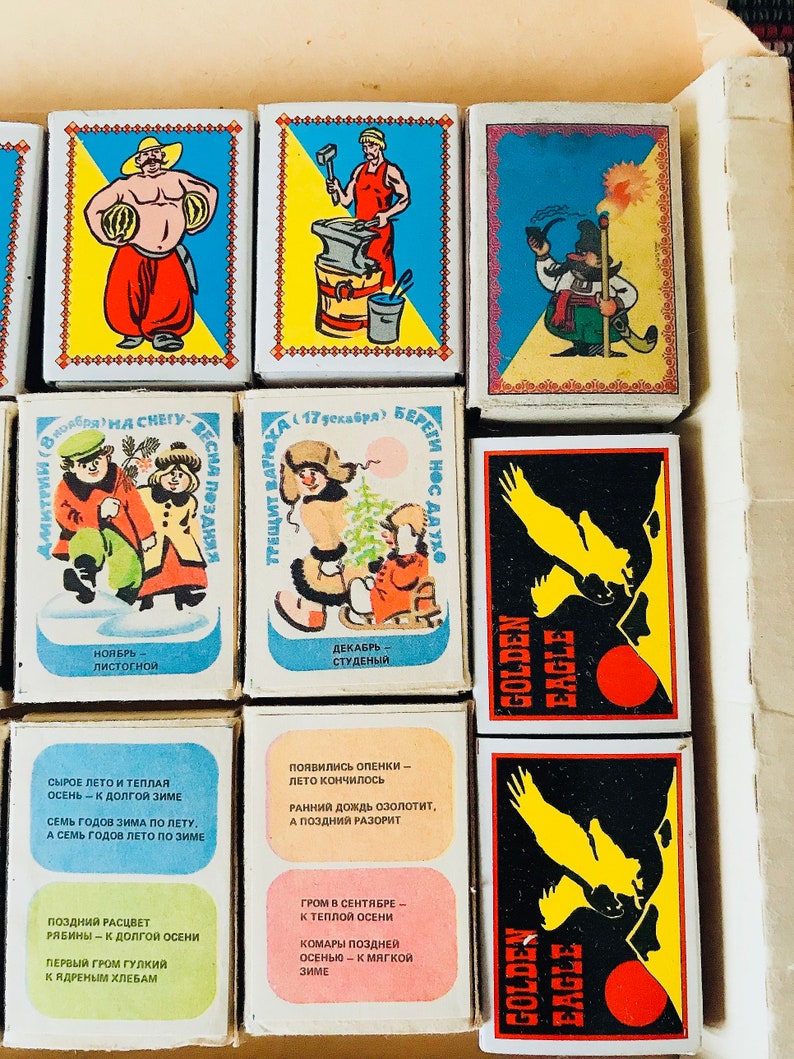 Matchboxes Russian Collection Very Rare Soviet Large Set of 36 Boxes of Soviet Matches