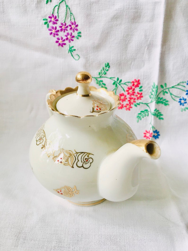 Tea Set for 6 Teapot Set Mid Century Retro Kitchen Decor Etsy