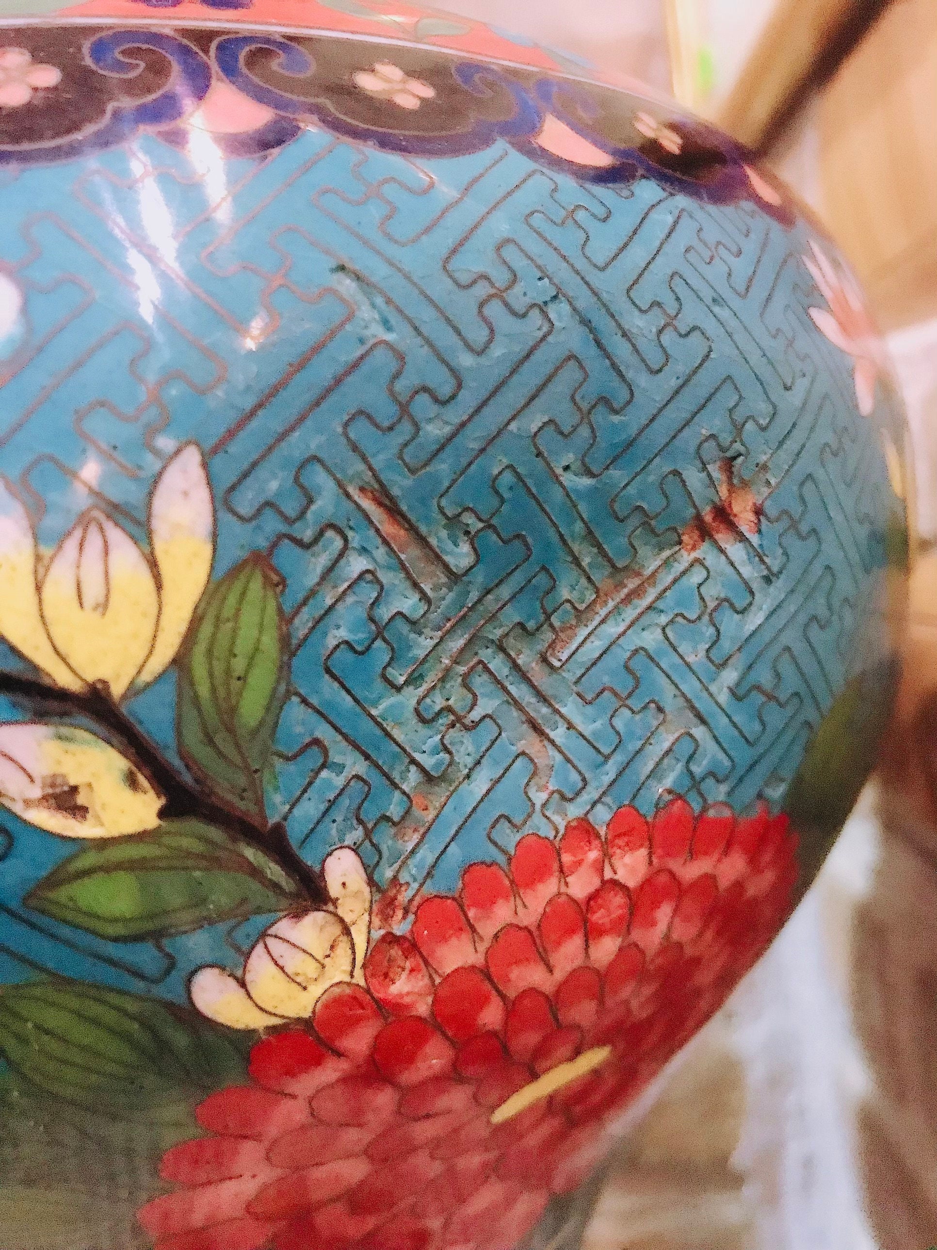 中国の七宝花瓶 19世紀 大型七宝花瓶 19世紀 - Etsy 日本