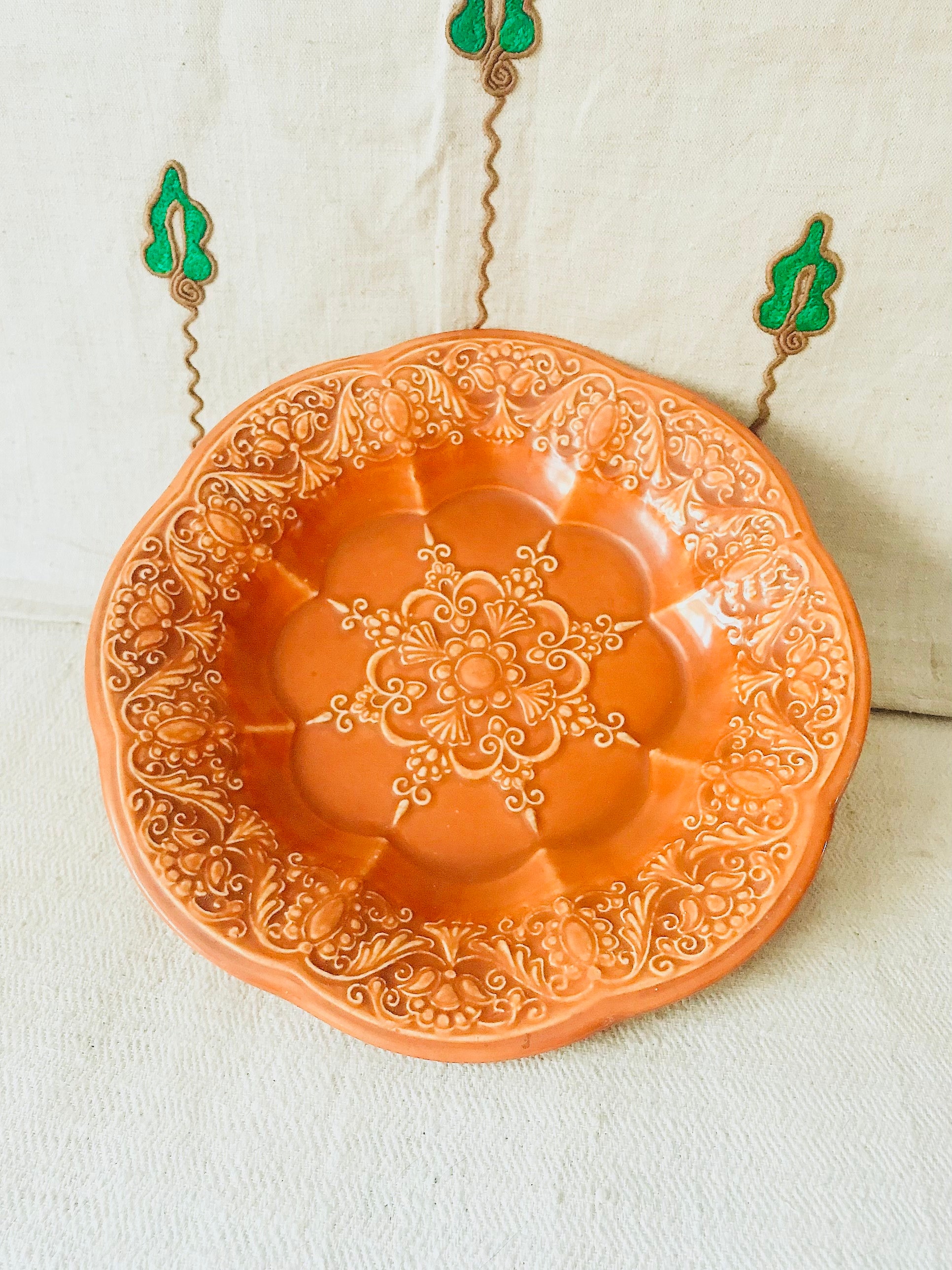 Very Old Clay Plate Antique Plate Vegetable Ceramics Etsy