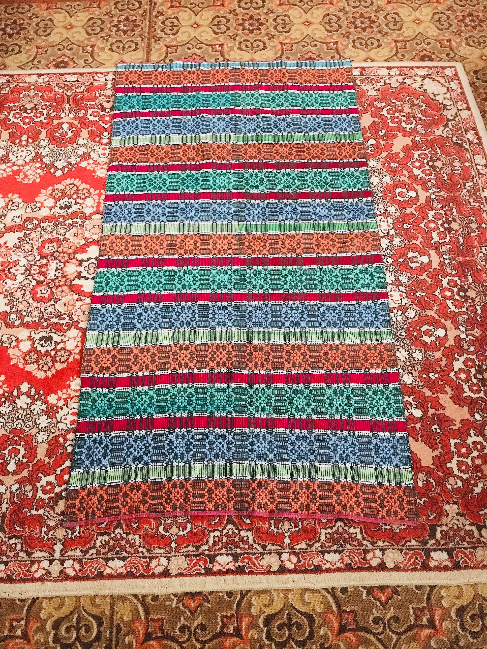 Soviet Carpet Rug Runner Ribbon Antique Home Decor Vintage Retro ...