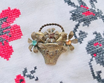 Retro Russian Brooch Made In USSR Brooch Vintage brooches Antique brooch Vintage jewelery Jewel Beautiful brooch Brooches Pins Clips USSR