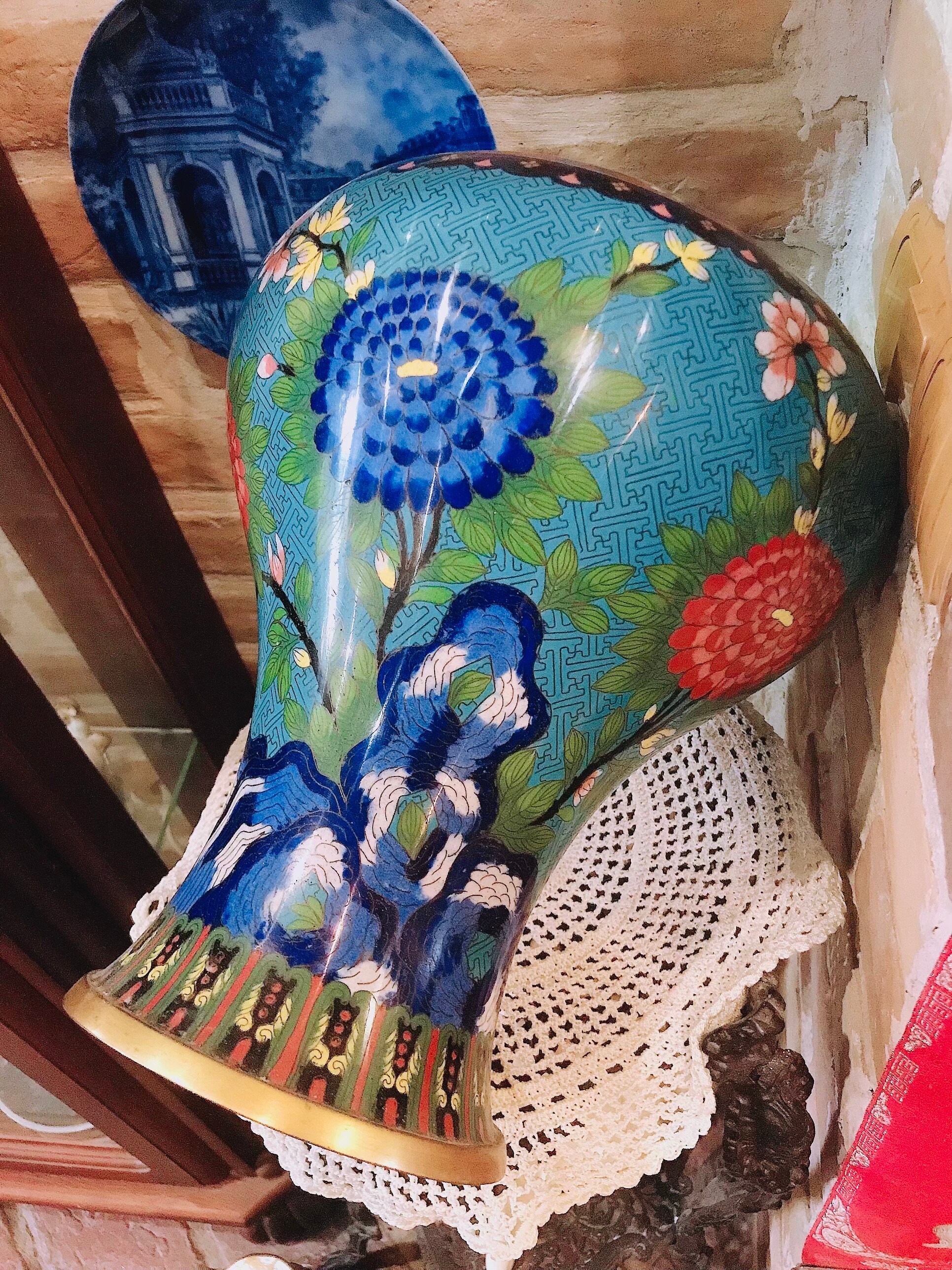 中国の七宝花瓶 19世紀 大型七宝花瓶 19世紀 - Etsy 日本