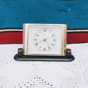 Vintage table clock &quot;Molniya&quot;, antique clock, mechanical clock of the USSR, Russian antiques