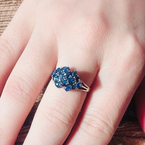 Vintage gold ring with natural amethysts, vintage ring, vintage gold 8K gift for girl, gift for woman Retro ring