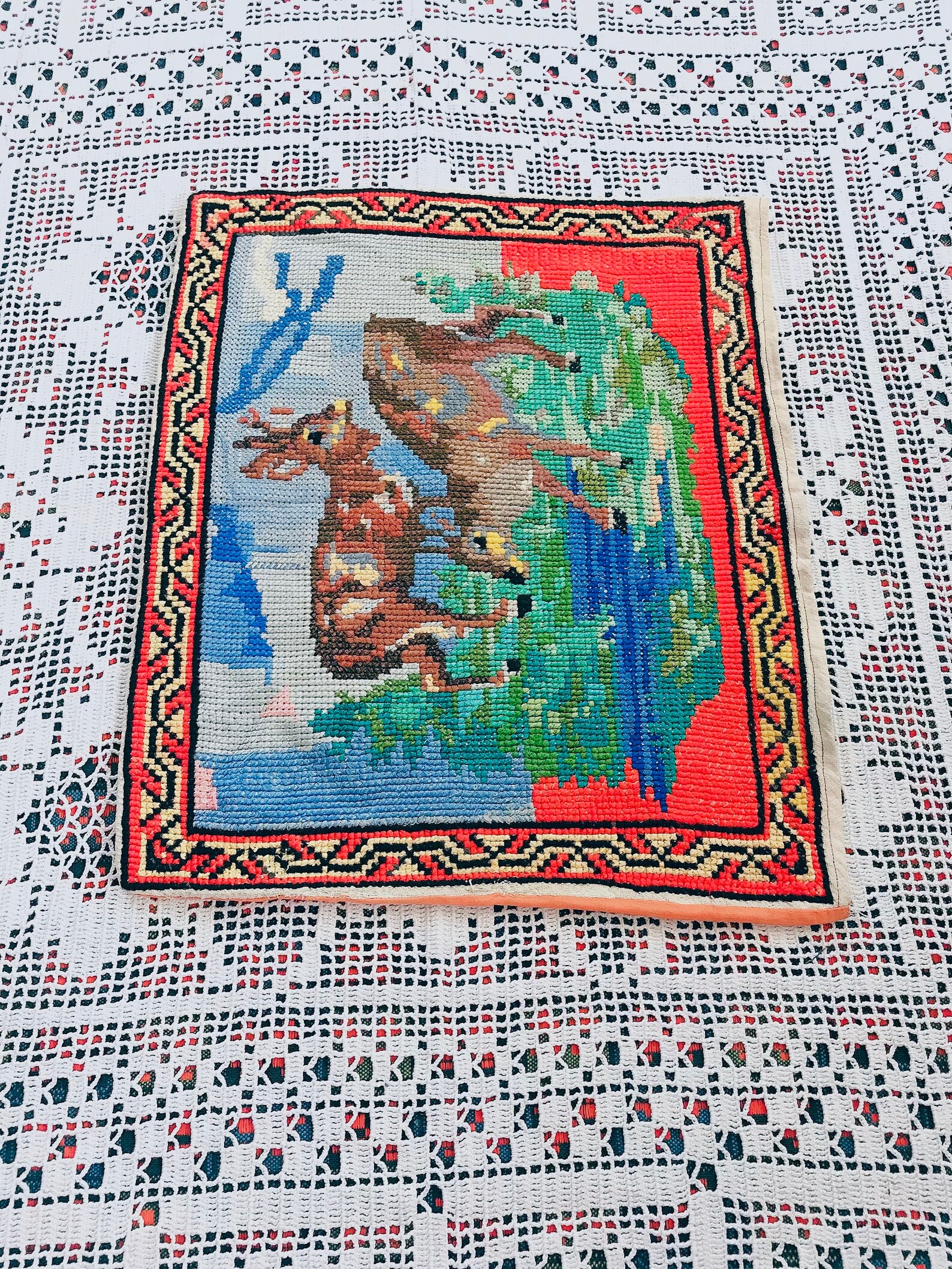 Ukrainian Kozak with Horse Machine Embroidery main image 1