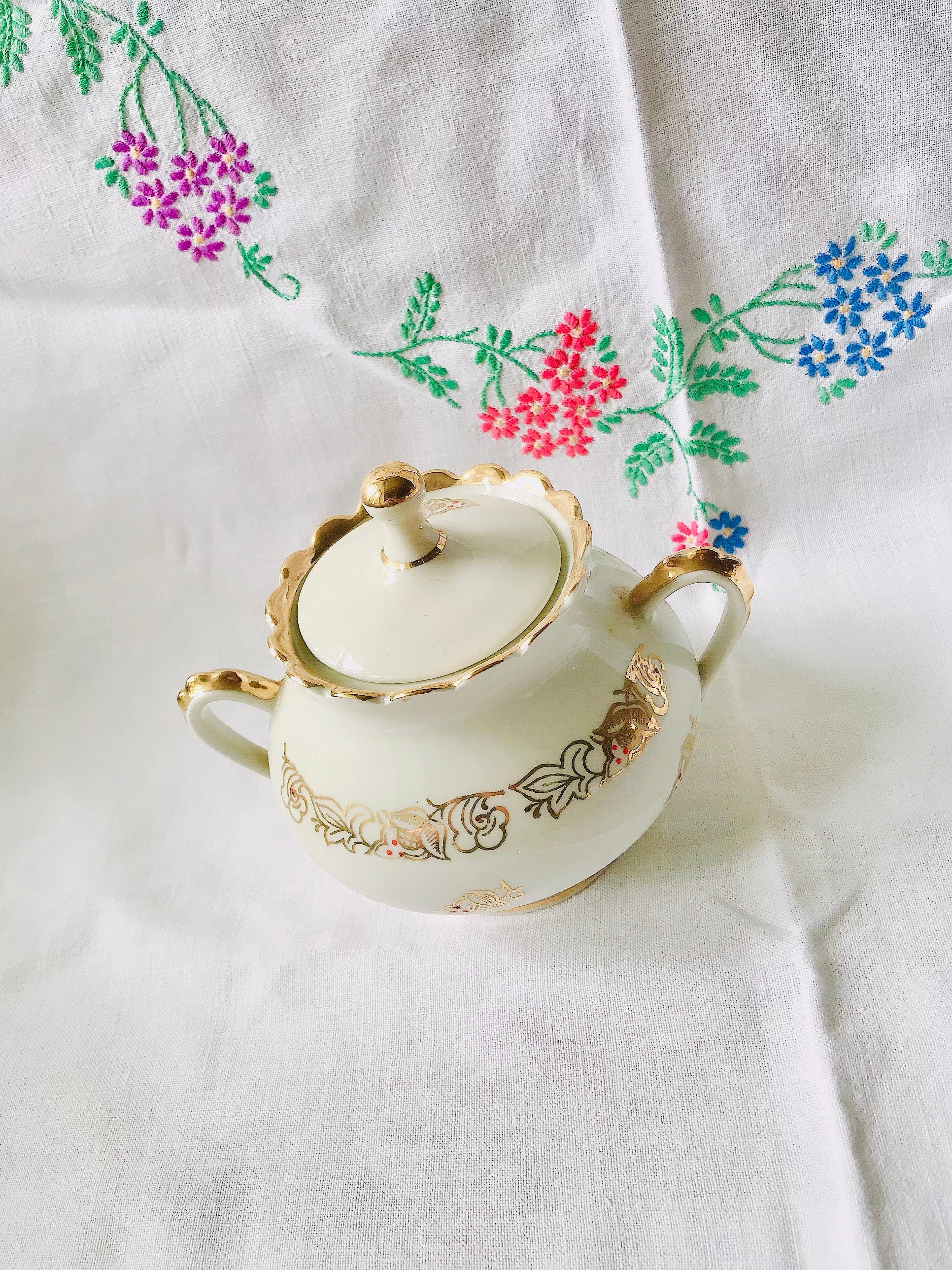 Tea Set for 6 Teapot Set Mid Century Retro Kitchen Decor Etsy