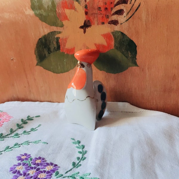 Porcelain figurine-salt shaker / paper shaker "Cockerel" USSR