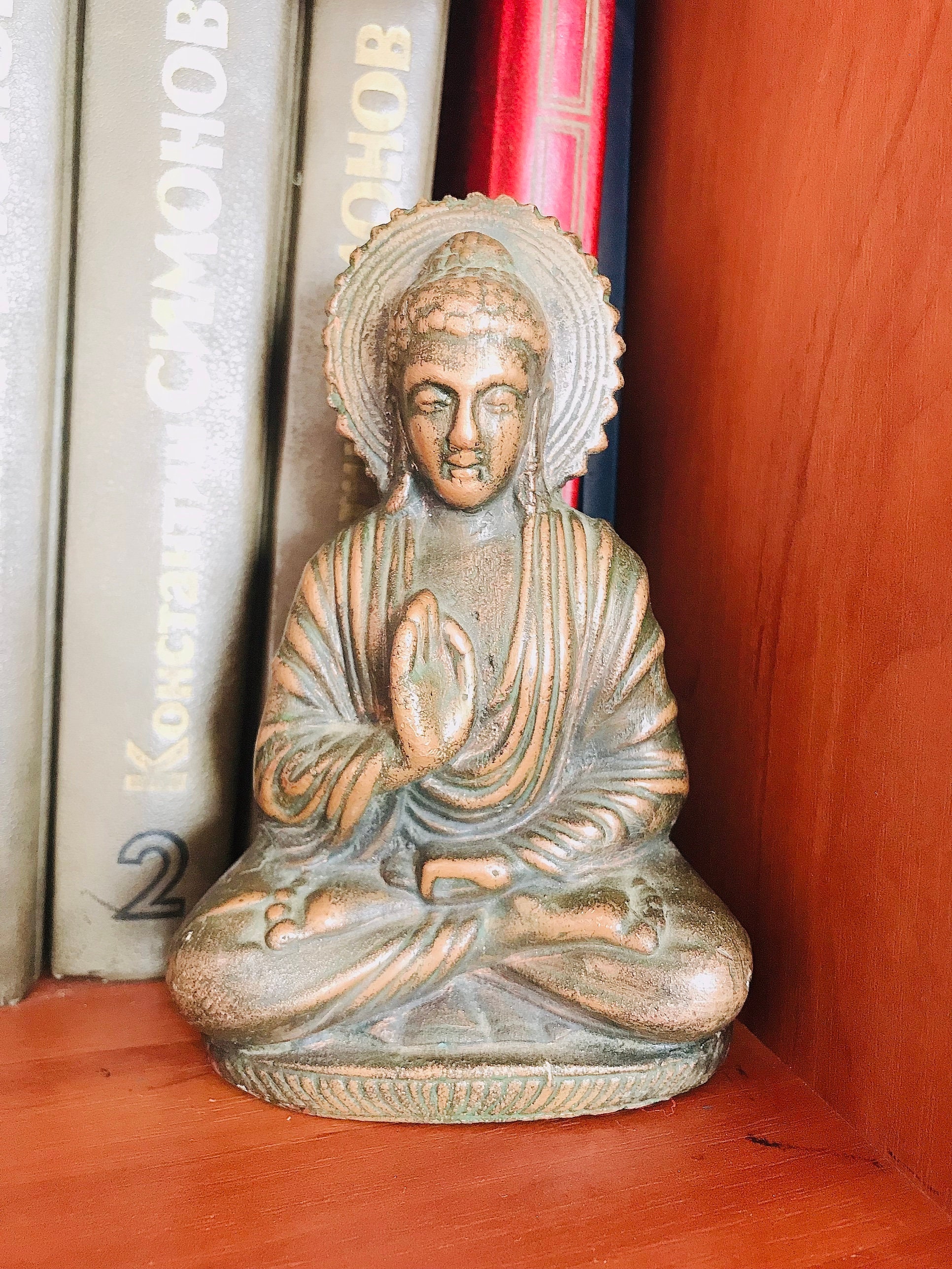 古代中国の純青銅仏像、純粋な手作り、鮮やかで絶妙な装飾品