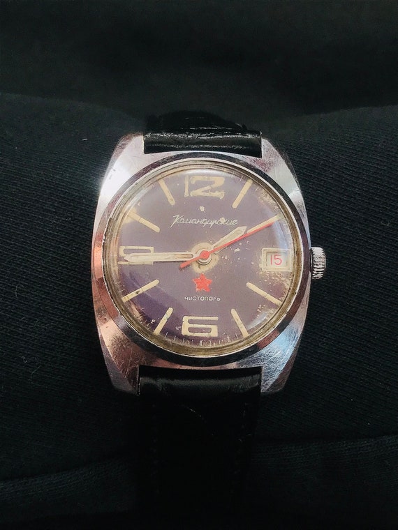 Vintage Commander watches, retro watches, Vostok unisex watches, USSR watches, men's watches, Soviet watches, rare mens watches,gift for him View 3