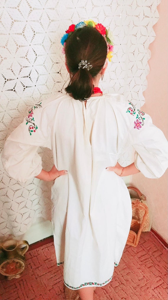 Embroidered dress Vintage Shirt Ukrainian Vyshyva… - image 7