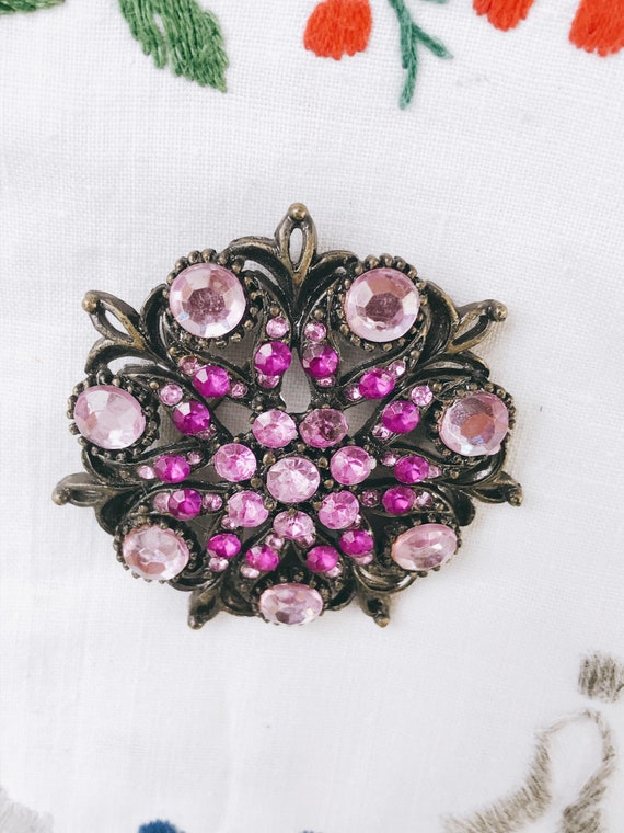 Antique vintage brooch USSR Jewelry. Bijouterie. … - image 6