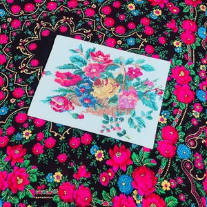 Vintage Handmade Embroidery Embroidery Embroidery Wall Art Painting With Needles Original Flowers