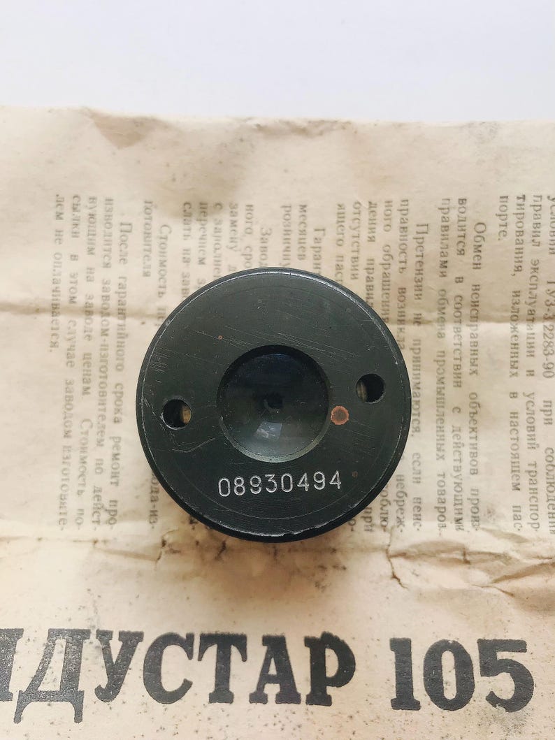 Vintage Industar-105U 4/50 mm Lupe mit Schraubverschluss mit Dokument Bild 2