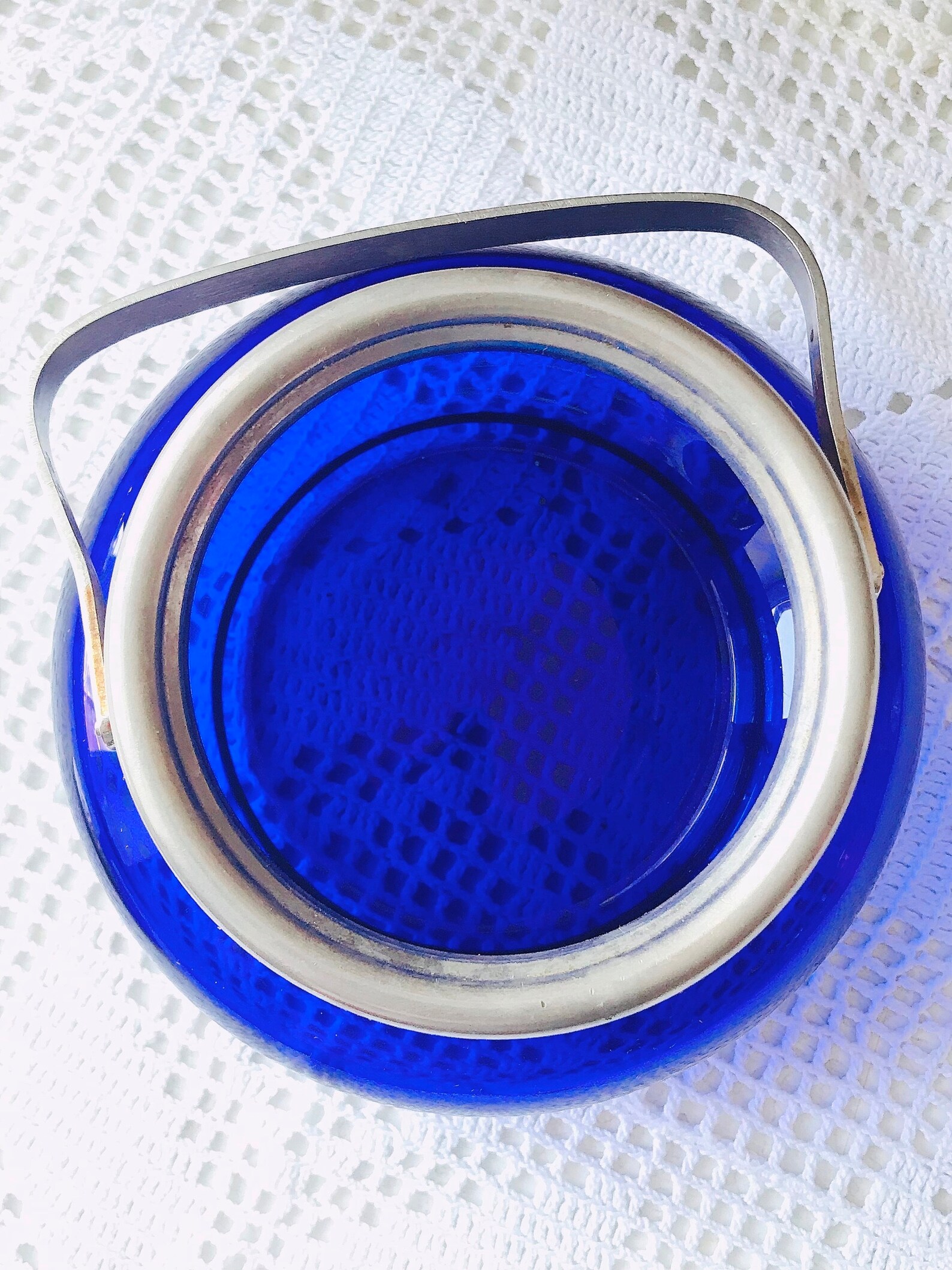 Vintage Cobalt Blue Glass Sugar Bowl Blue Glass Vase for Sugar Etsy