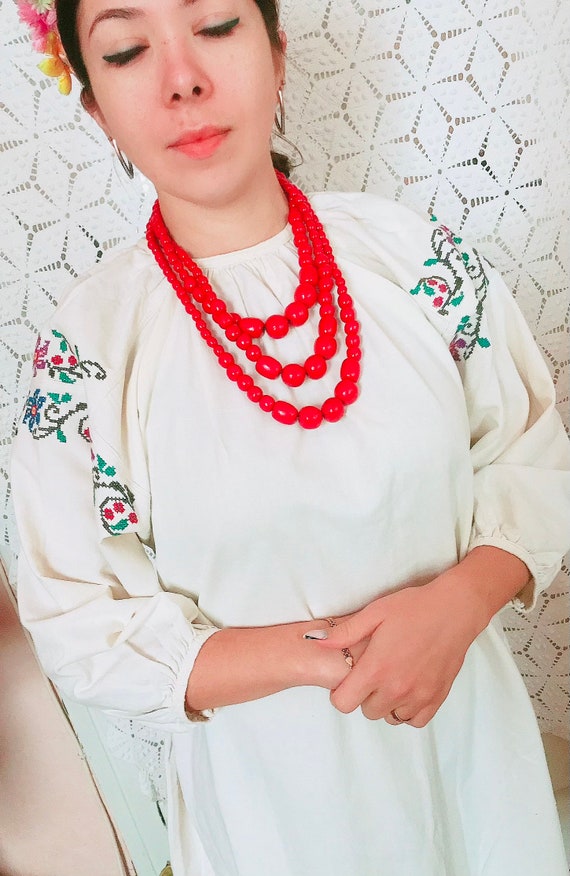 Embroidered dress Vintage Shirt Ukrainian Vyshyva… - image 5