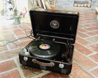 Old vintage gramophone Vilnius Manufacturer Germany Old musical gramophone