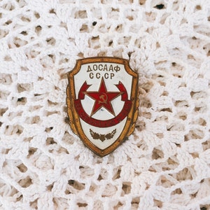 USSR DOSAAF badge for excellent studies, icons,  signs,