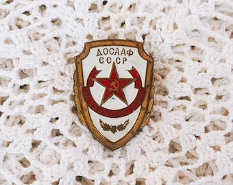Distintivo DOSAAF da URSS para excelentes estudos, ícones, sinais,