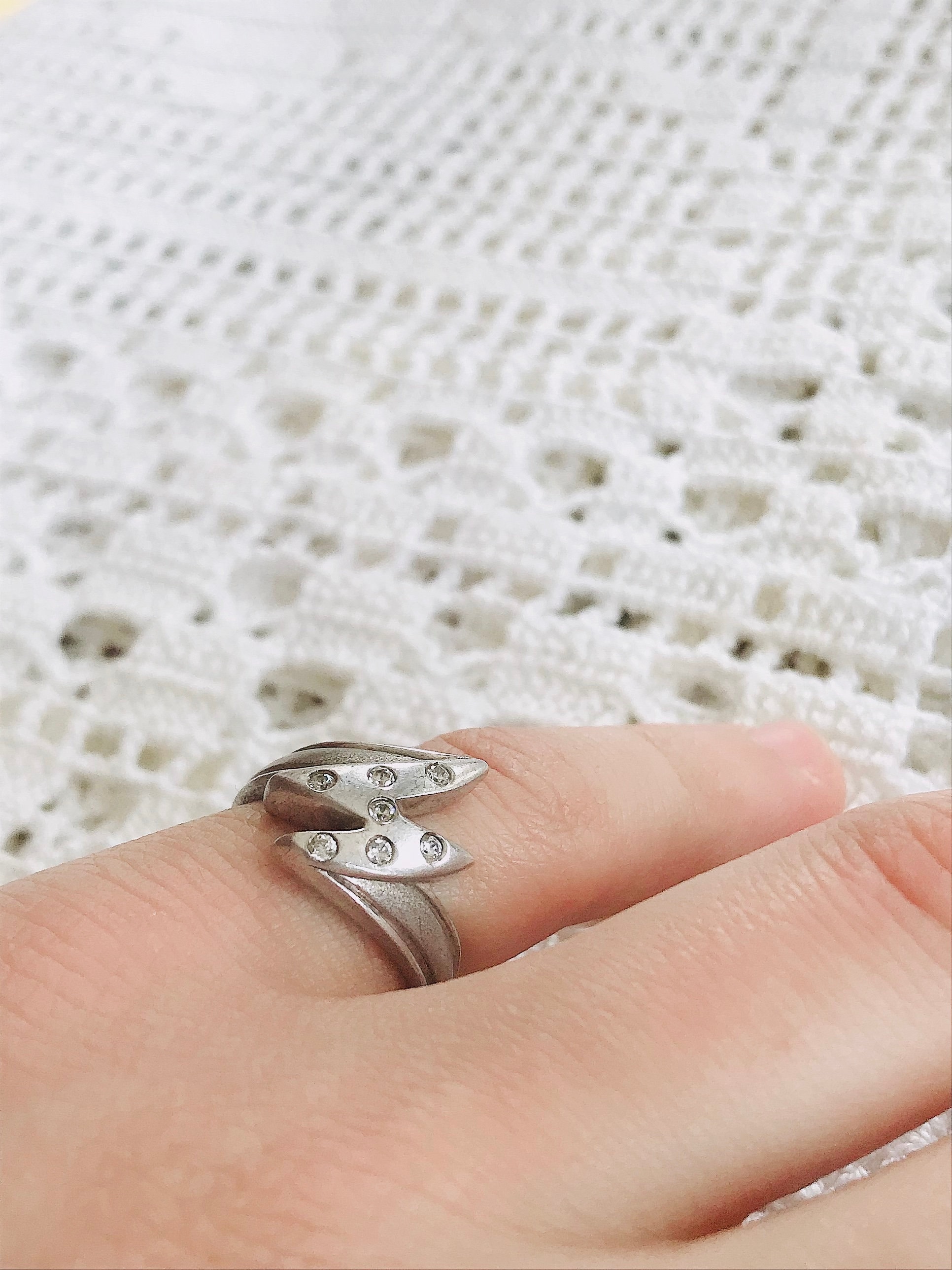 Bague Vintage Argent 925 Soviétique Avec Zircone Cubique - Bijou Ancien URSS