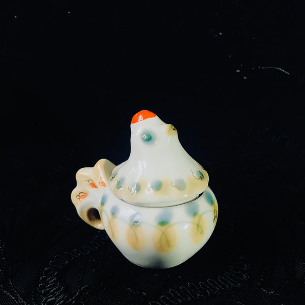 Porcelain figurine-gravy bowl "Cockerel" USSR