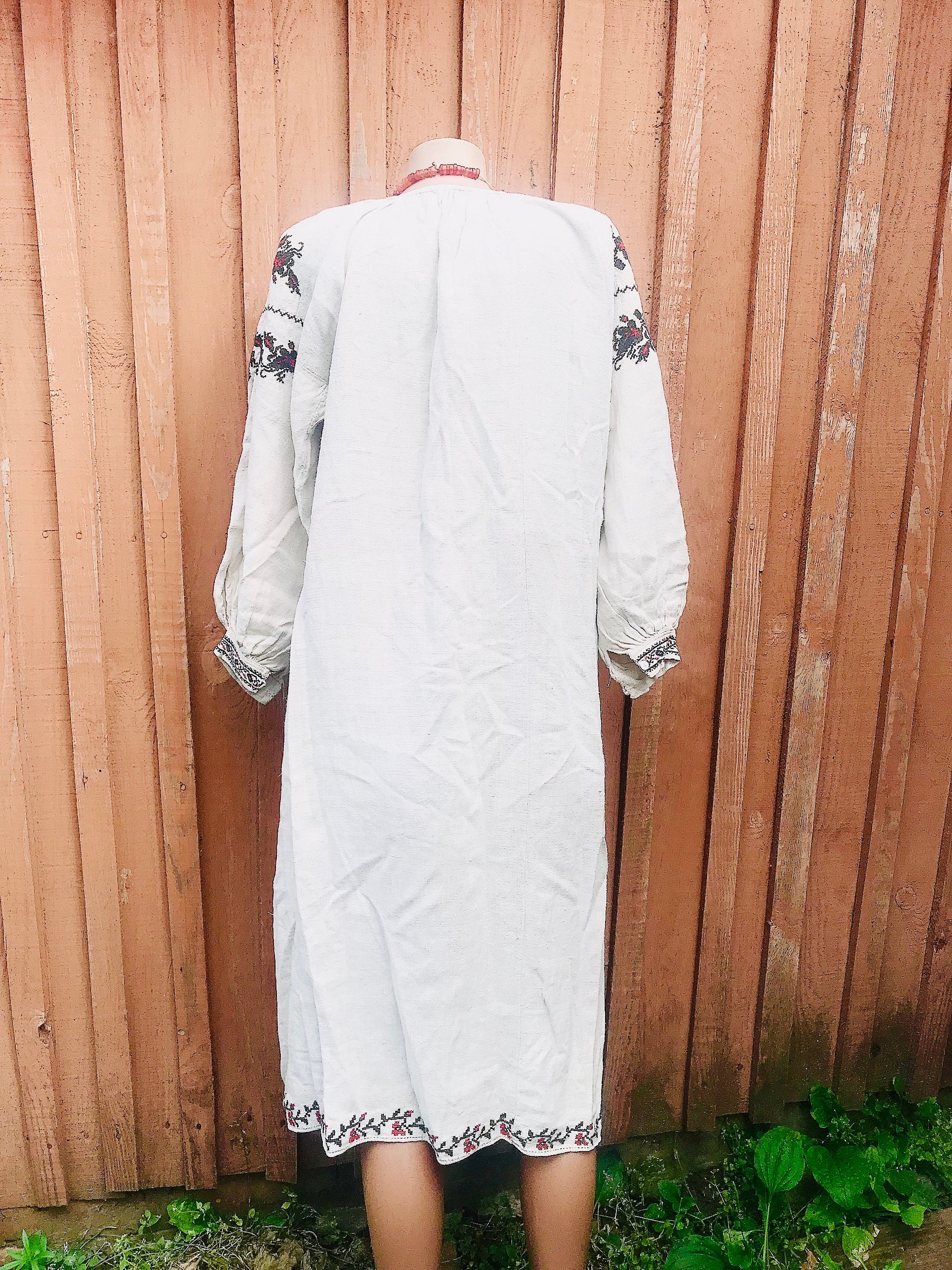Ancienne Broderie Ukrainienne – Roses Brodées Fait Main – URSS Années 60 – Point De Croix