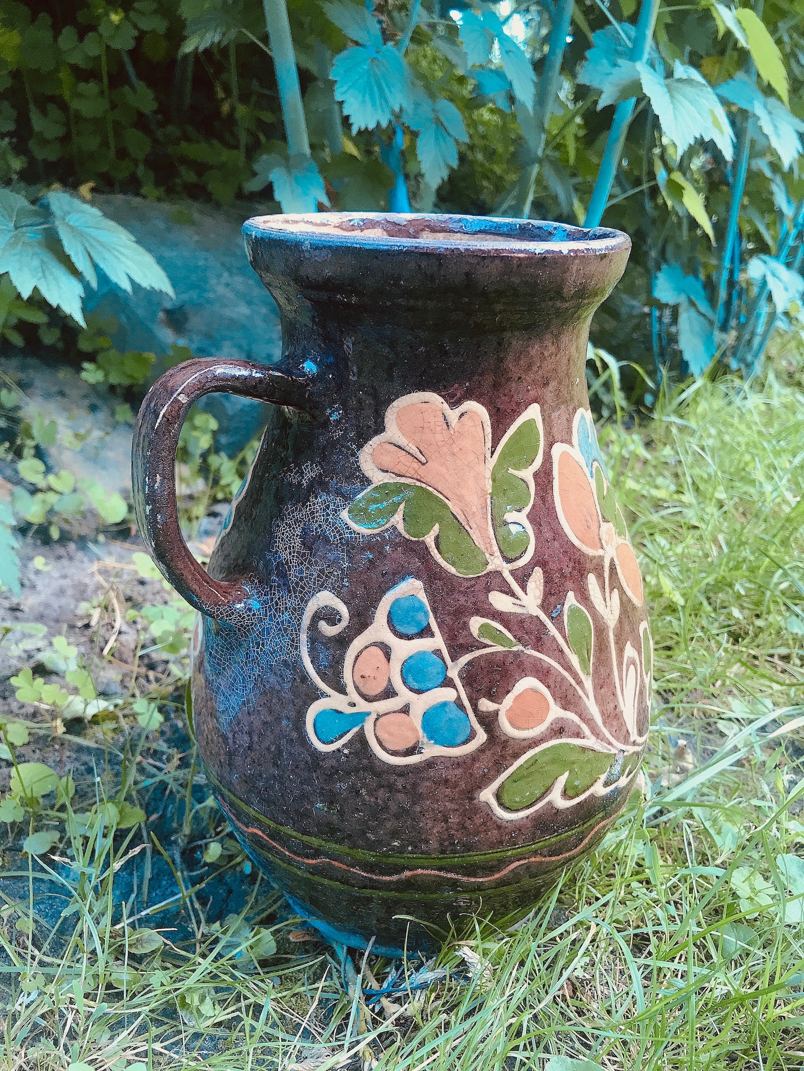 Old Clay Vessel Ukrainian Pottery Ceramic Vase Rustic Etsy