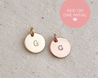 ADD-ON Initial Pendant Charm - Mini Disc Personalised Charm - Not sold separately