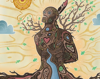 mistik-manitou / Tree Spirit von Caleb Dysart (8x10)