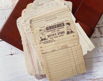 Vintage Checklist Scrapbook Paper, Vintage Paper Pack, Scrapbooking Ephemera, Junk Journal, Planner